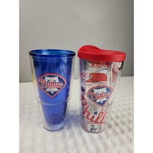 Set Of 2 Tervis Philadelphia Phillies 24 oz Tumbler Logo Philly Pride Fightin